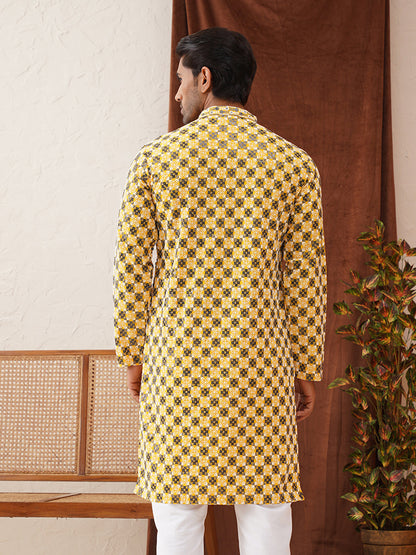 Viscose Embroidered Kurtas For Men