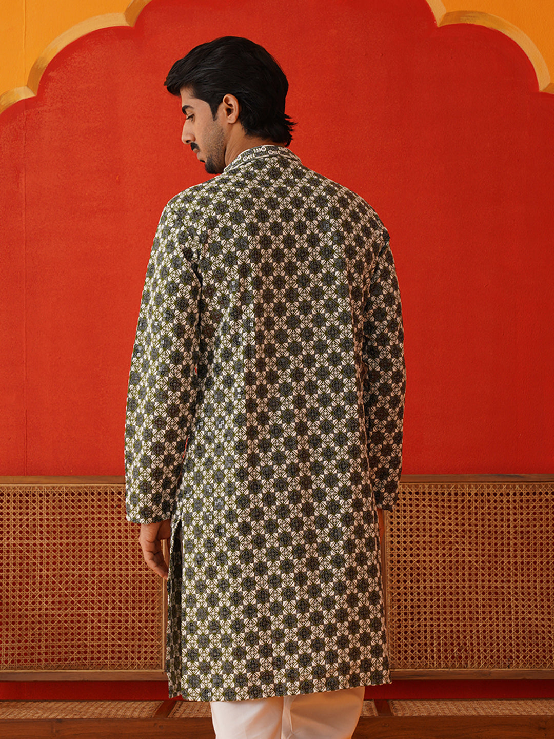 Viscose Embroidered Kurtas For Men