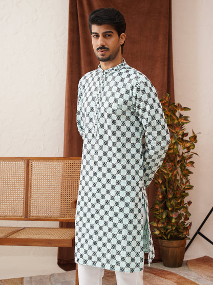 Viscose Embroidered Kurtas For Men