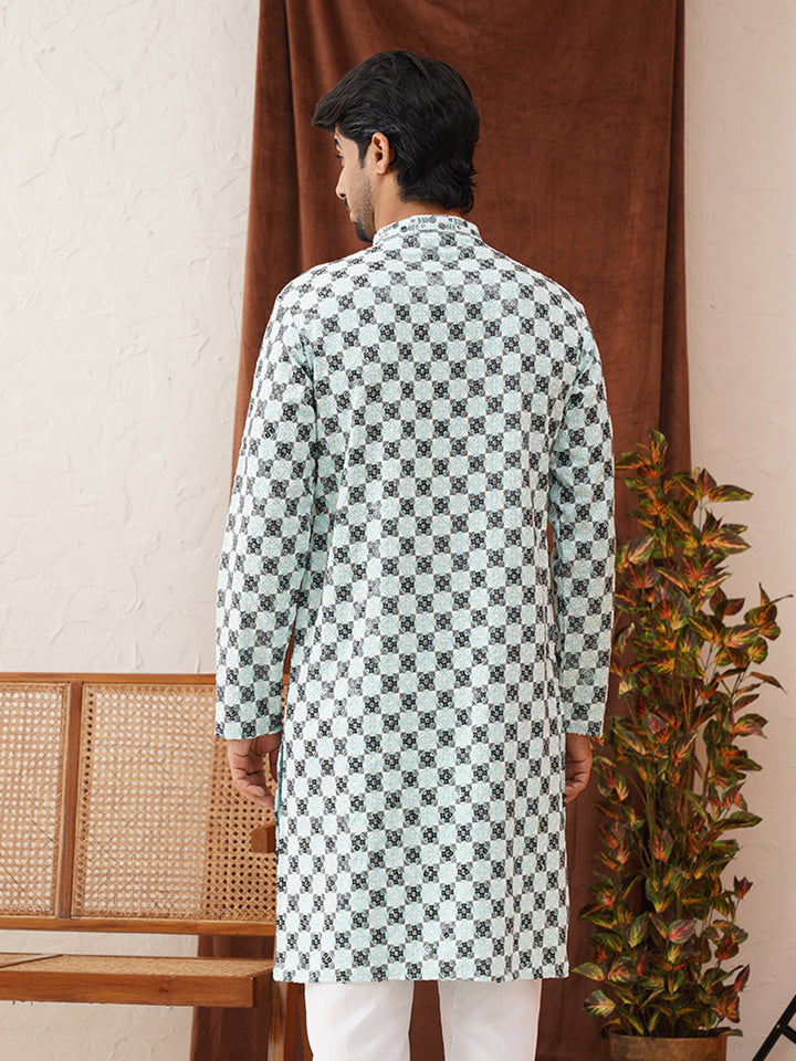 Viscose Embroidered Kurtas For Men