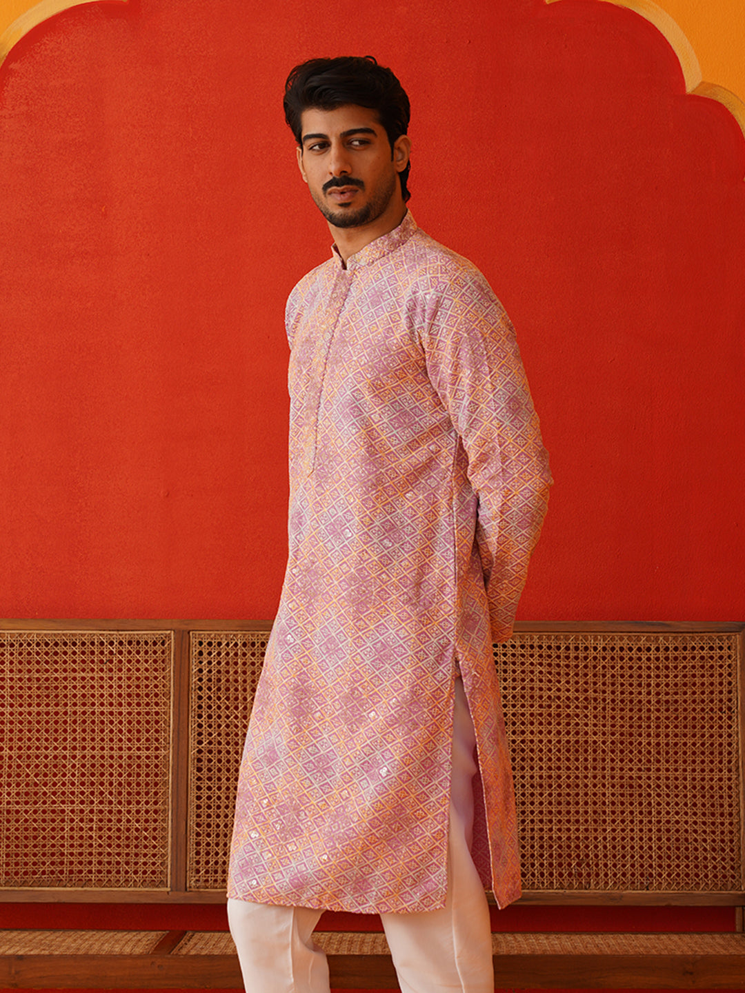 Embroidered Straight Kurtas For Men