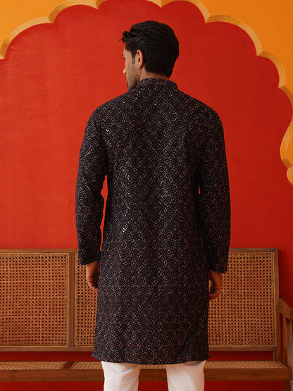 Embroidered Viscose Kurtas For Men