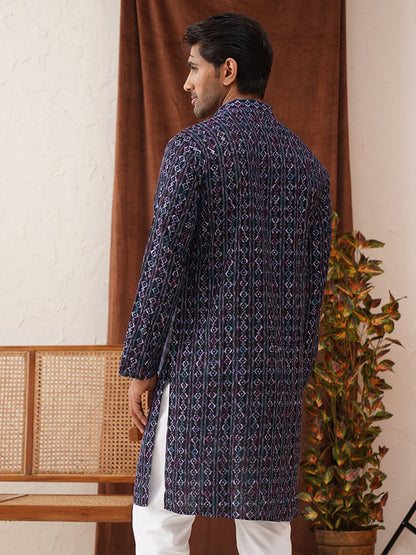 Embroidered Viscose Kurtas For Men
