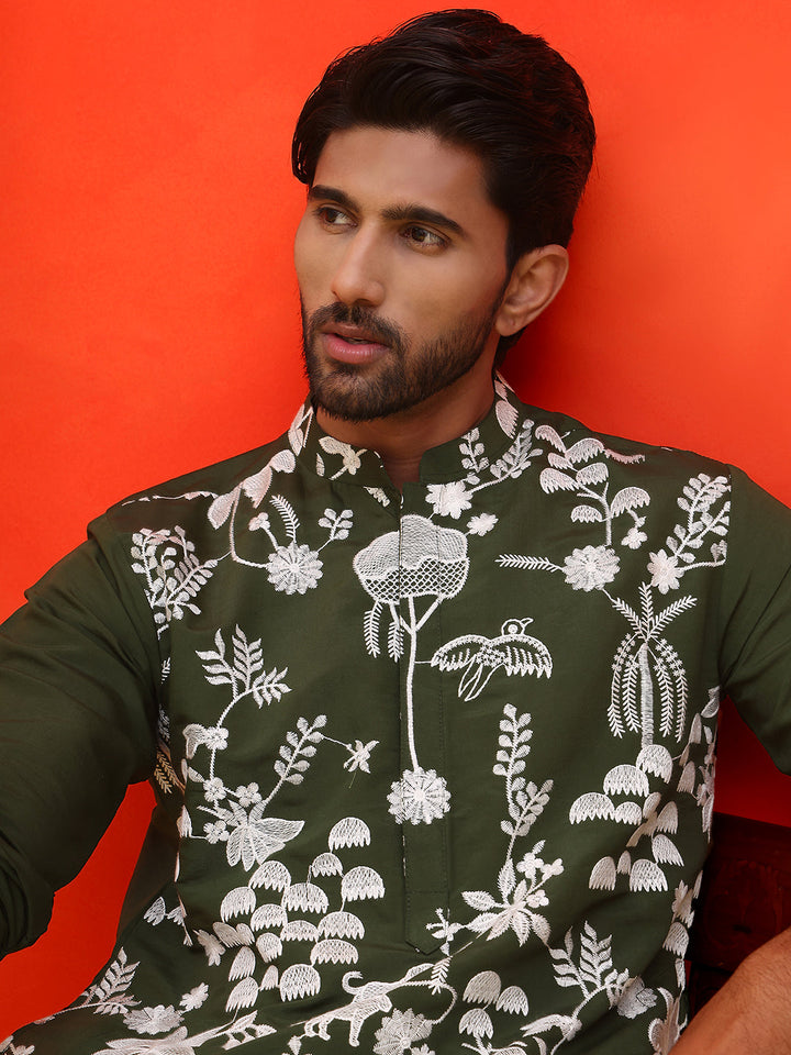 Embroidered Straight Kurtas.