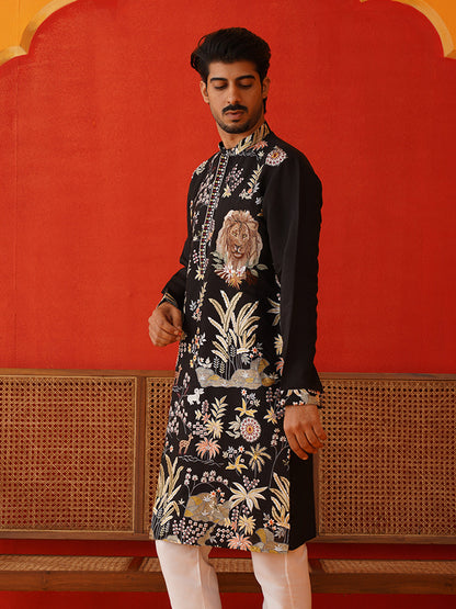 Floral Embroidered And Sequins Kurtas