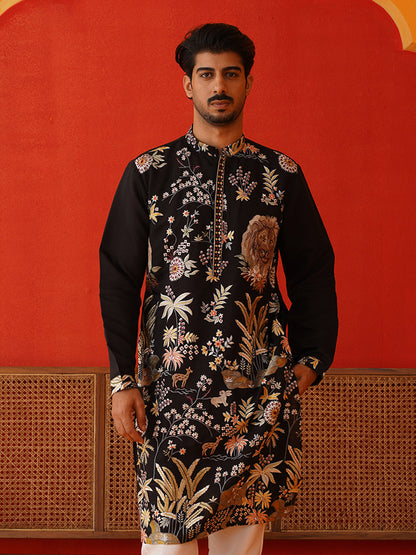 Floral Embroidered And Sequins Kurtas
