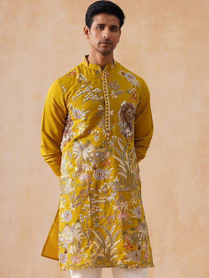 Viscose Rayon Embroidered Kurta