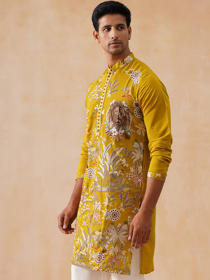 Viscose Rayon Embroidered Kurta