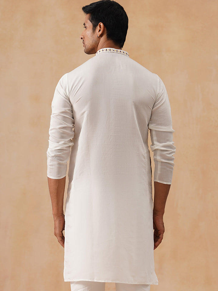 Viscose Rayon Embroidered Kurta