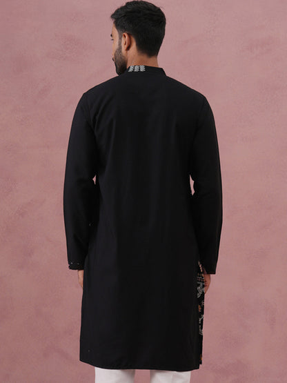 Floral Embroidered And Sequins Kurta