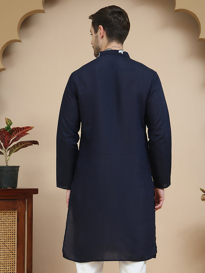 Floral Embroidered And Sequins Kurtas