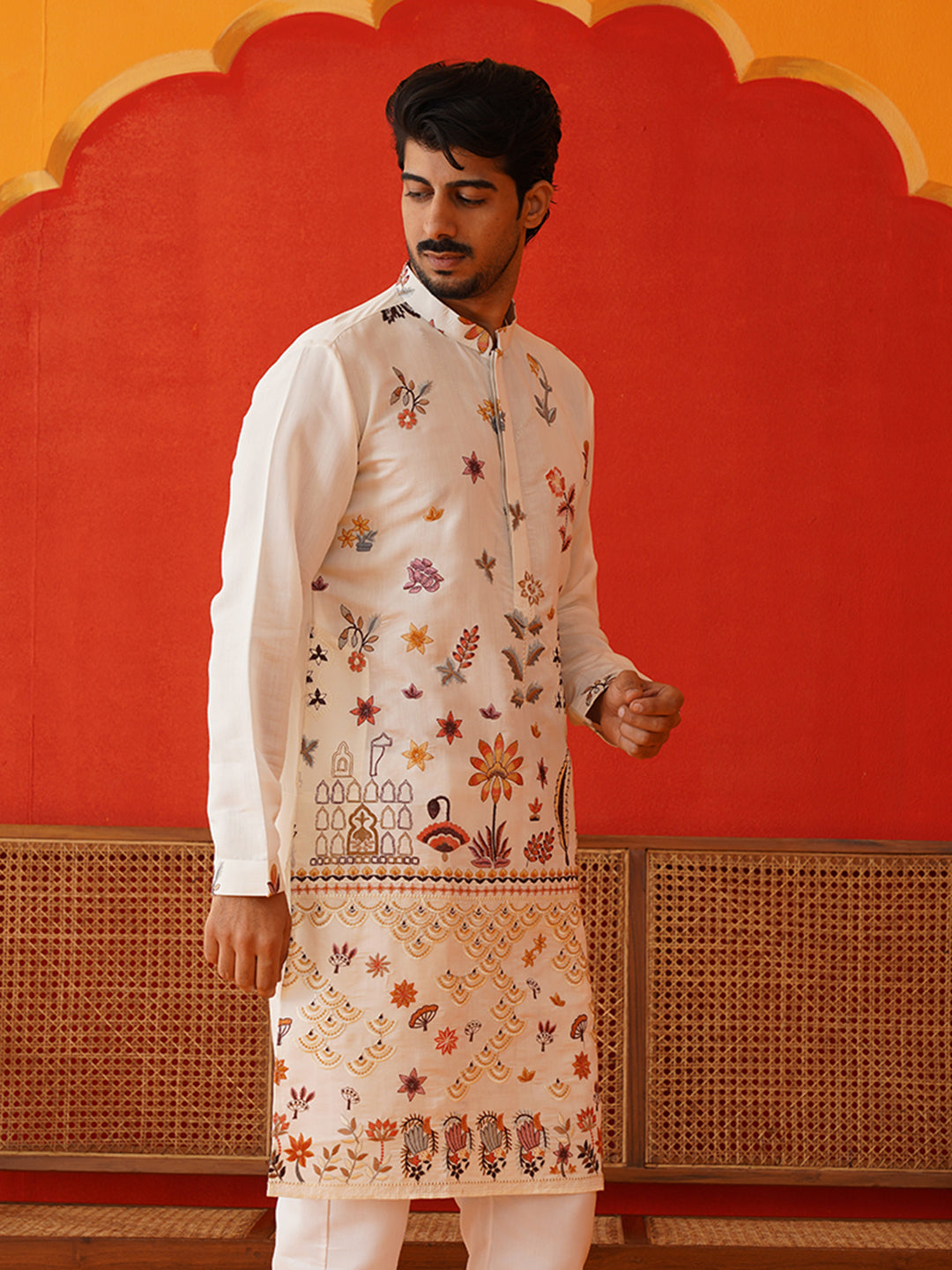 Floral Embroidered And Sequins Kurtas