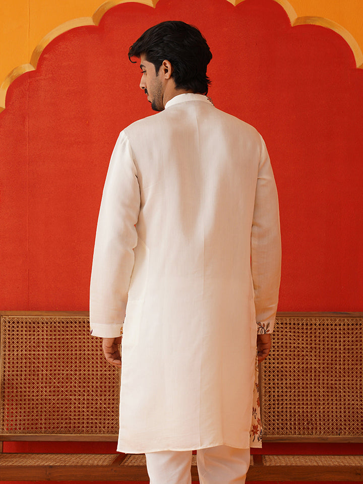 Floral Embroidered And Sequins Kurtas