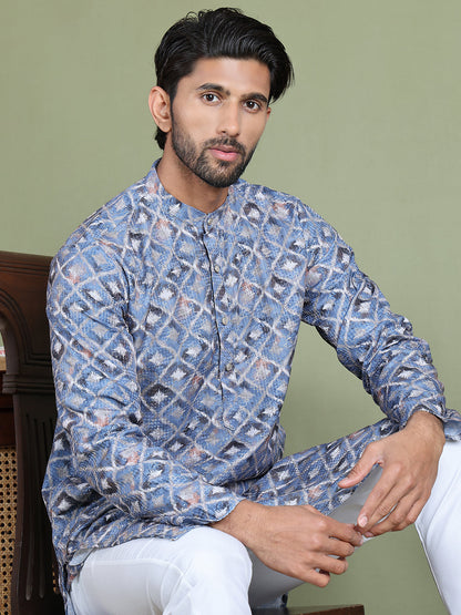 Embroidered And Printed Cotton Blend Kurtas.