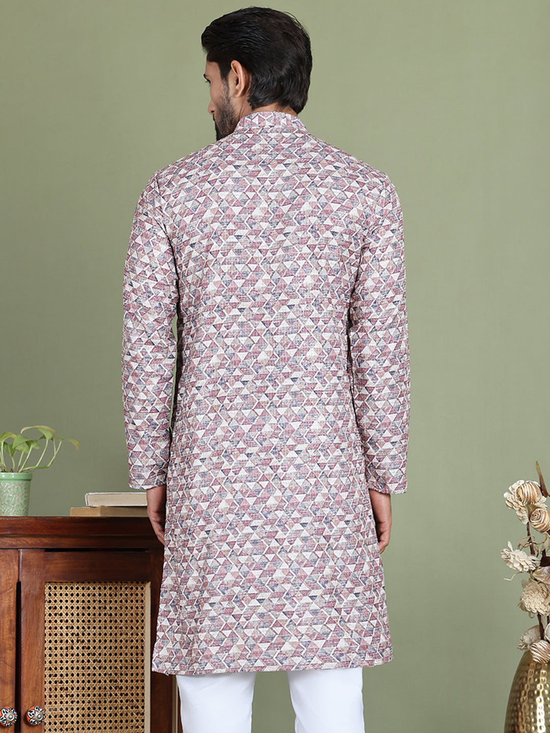 Embroidered And Printed Cotton Blend Kurtas.