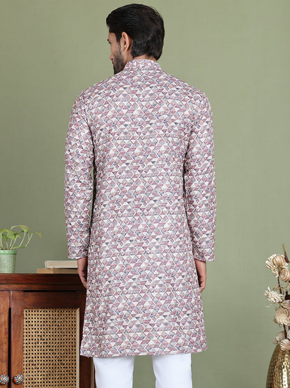 Embroidered And Printed Cotton Blend Kurtas.