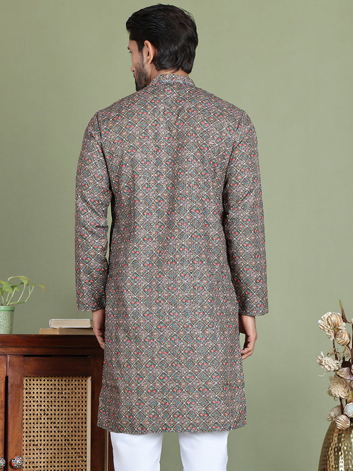 Embroidered And Printed Cotton Blend Kurtas.