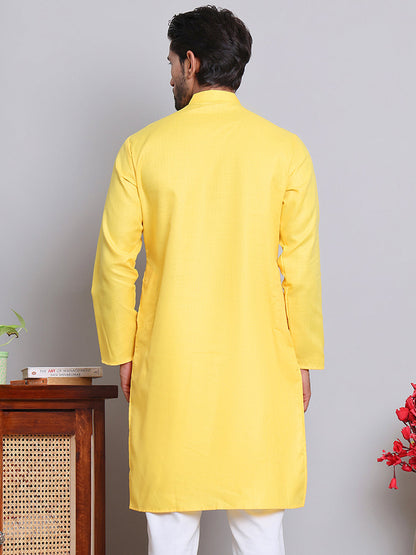Solid Cotton Kurtas For Men