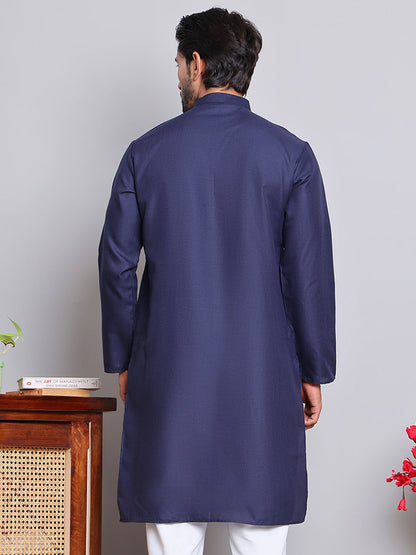 Solid Cotton Kurtas For Men