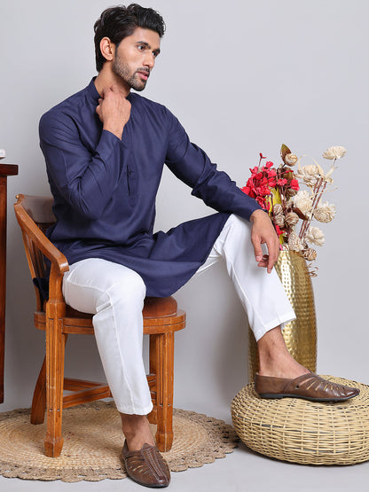 Solid Cotton Kurtas For Men