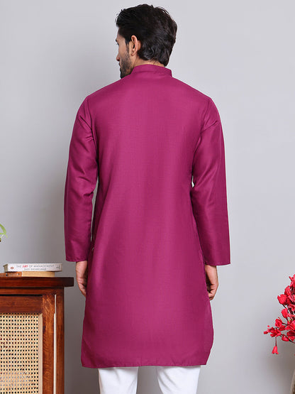 Solid Cotton Kurtas For Men