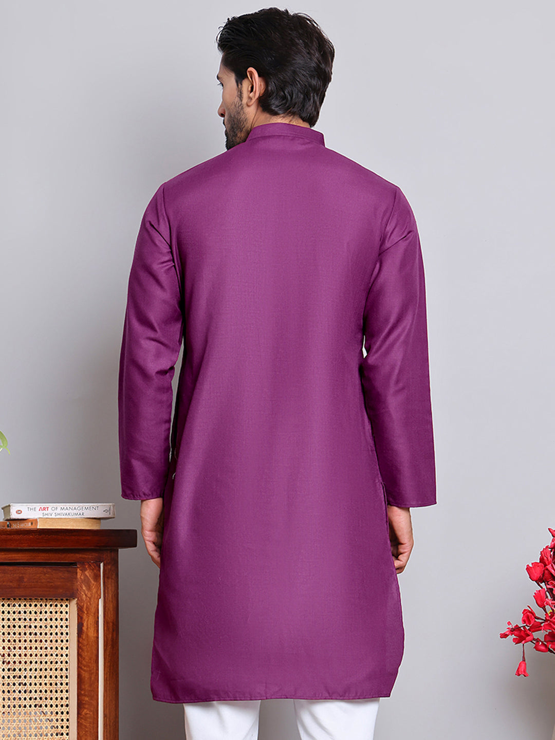 Solid Cotton Kurtas For Men