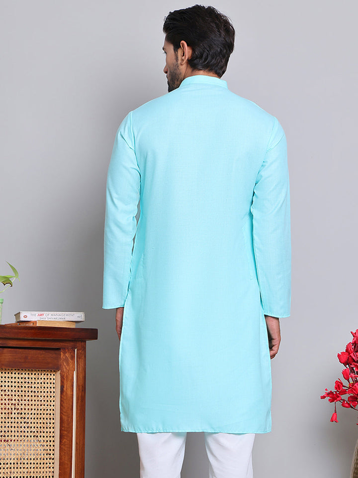 Solid Cotton Kurtas For Men