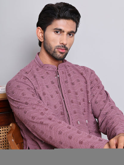 Men'S Embroidered And Sequence Kurtas