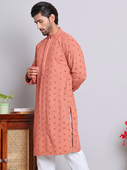 Men'S Embroidered And Sequence Kurtas