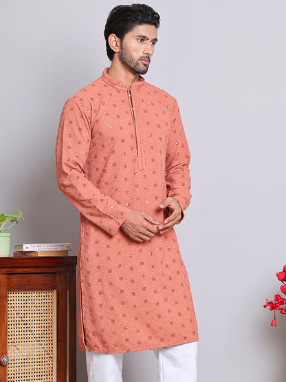 Men'S Embroidered And Sequence Kurtas