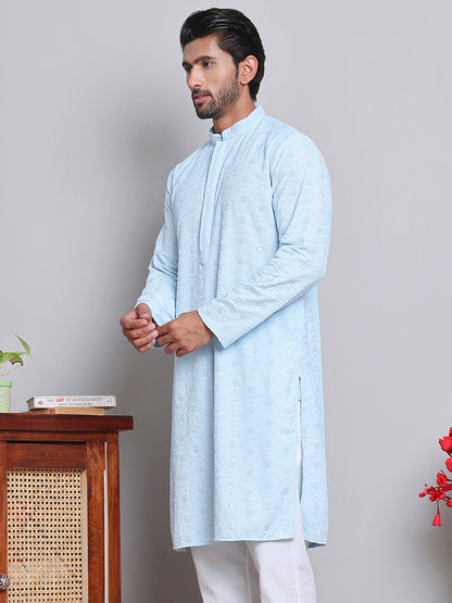 Men'S Embroidered And Sequence Kurtas