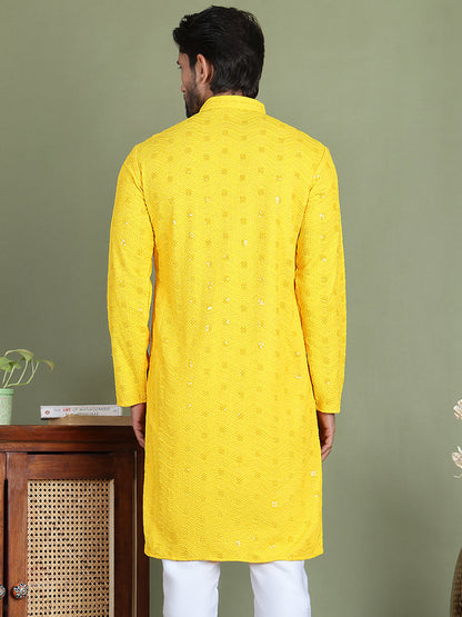 Men'S Embroidered And Sequence Kurtas.