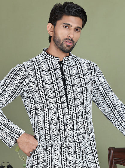 Embroidered And Mirror Work Kurtas.