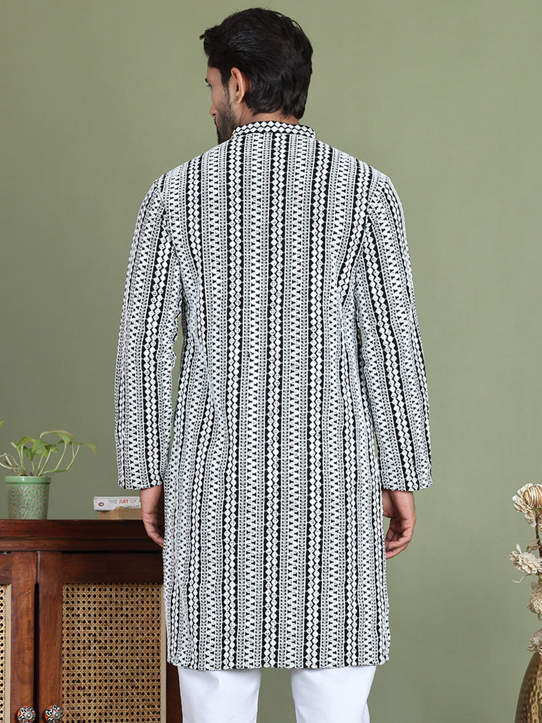 Embroidered And Mirror Work Kurtas.