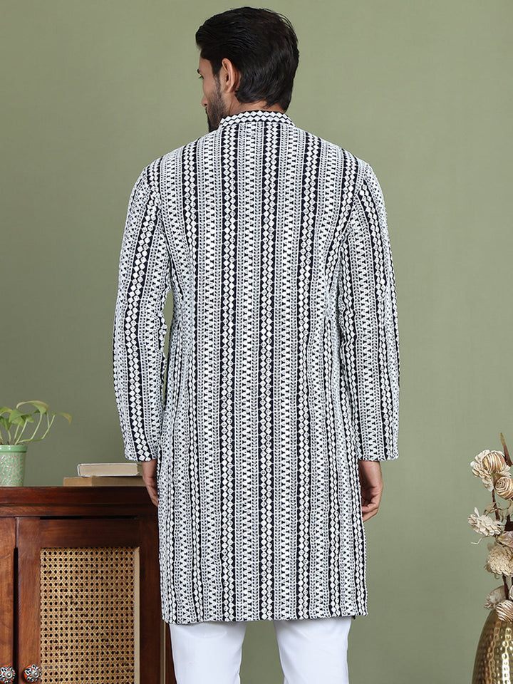 Embroidered And Mirror Work Kurtas.
