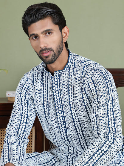 Embroidered And Mirror Work Kurtas.