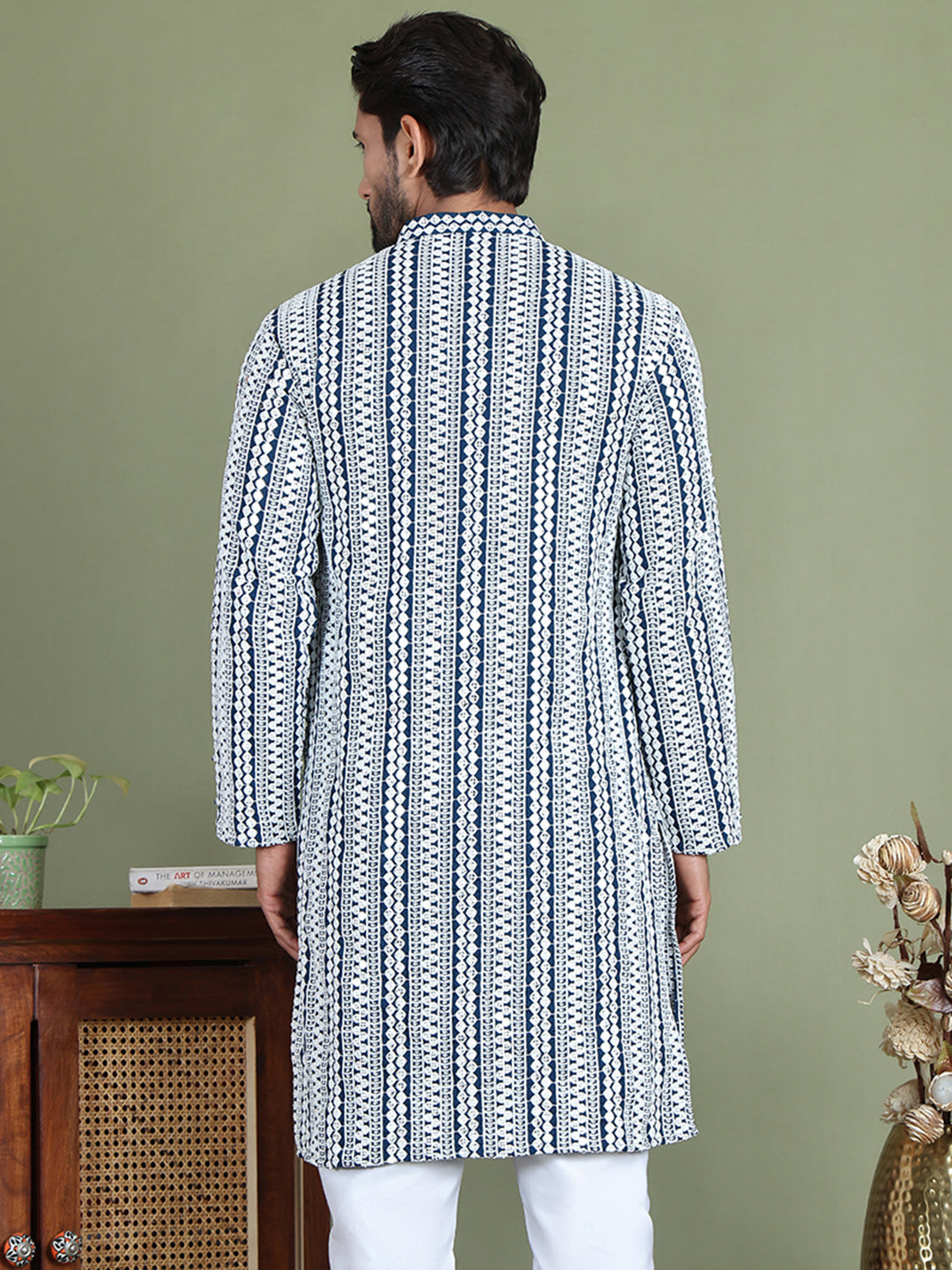 Embroidered And Mirror Work Kurtas.