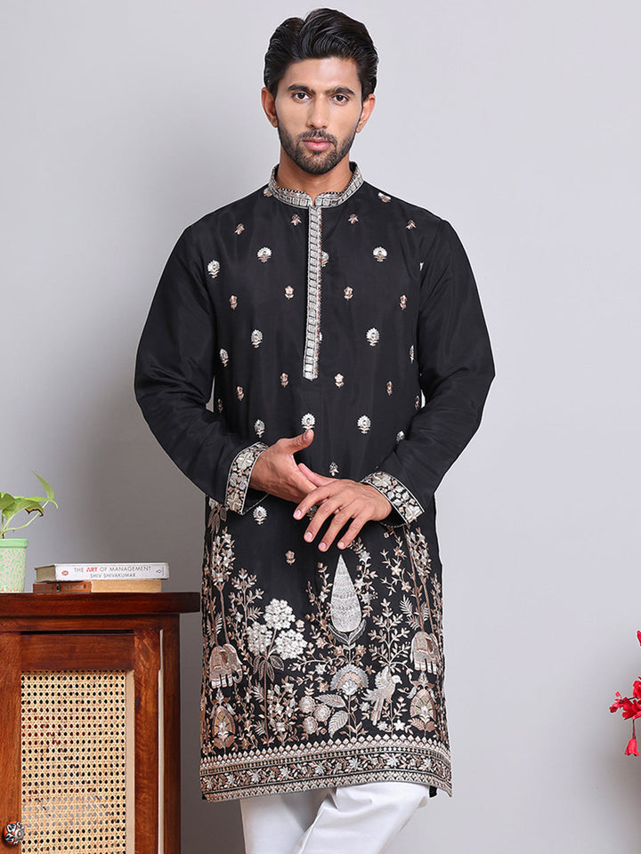Floral Embroidered And Sequins Kurtas