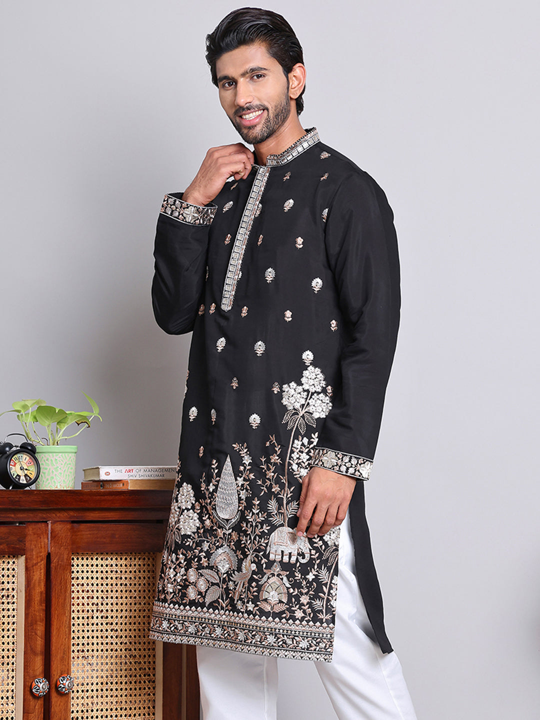 Floral Embroidered And Sequins Kurtas