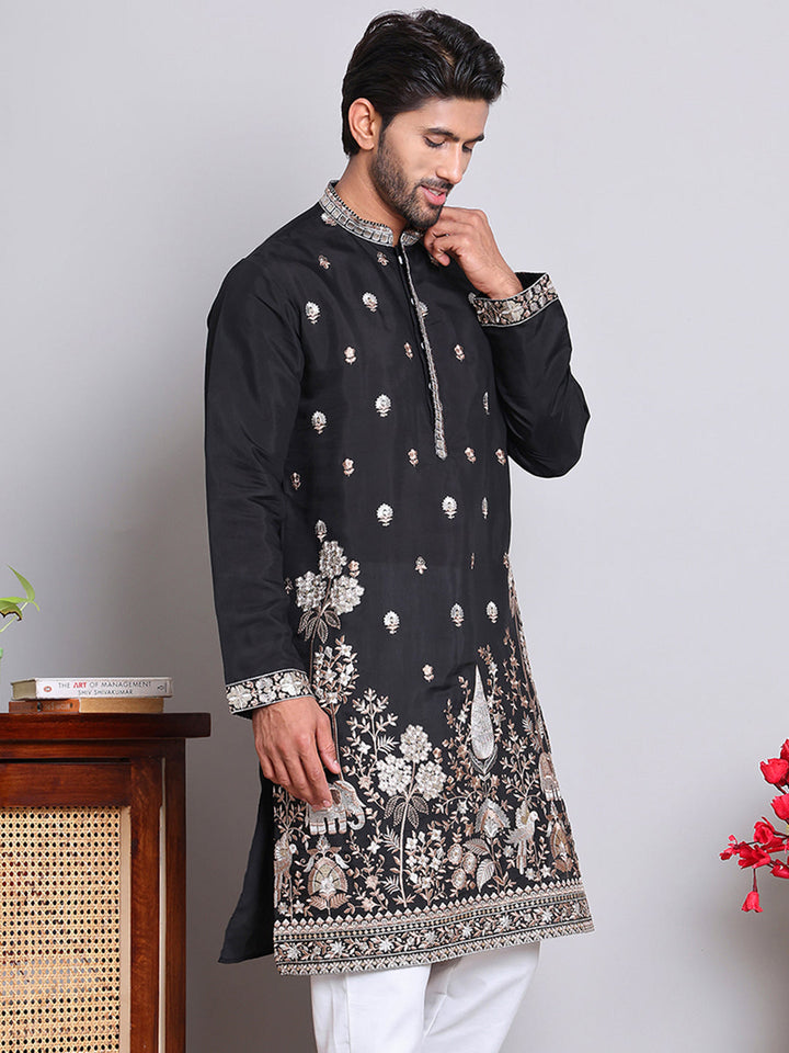 Floral Embroidered And Sequins Kurtas