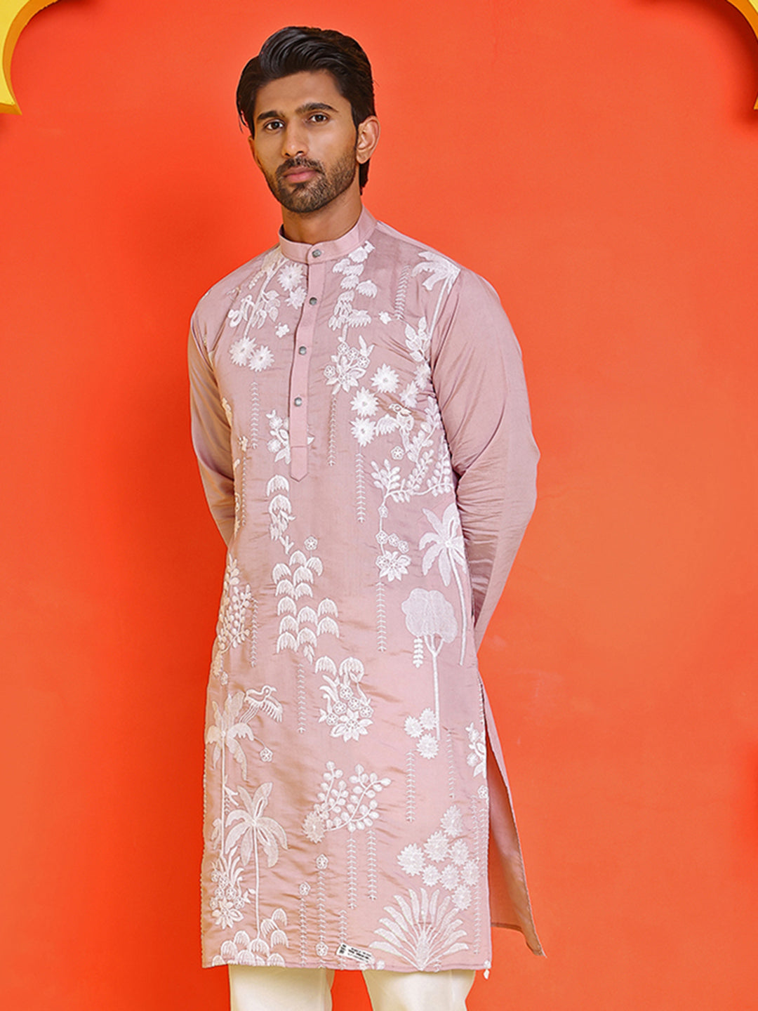Embroidered Straight Kurtas For Men