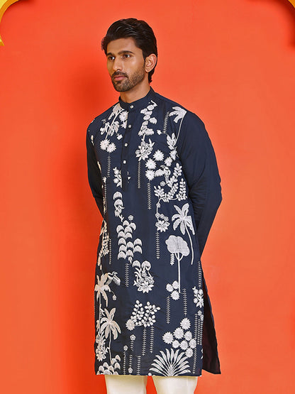 Embroidered Straight Kurtas For Men