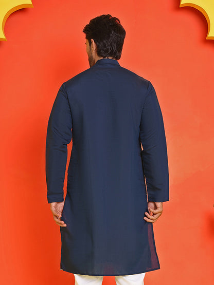 Embroidered Straight Kurtas For Men