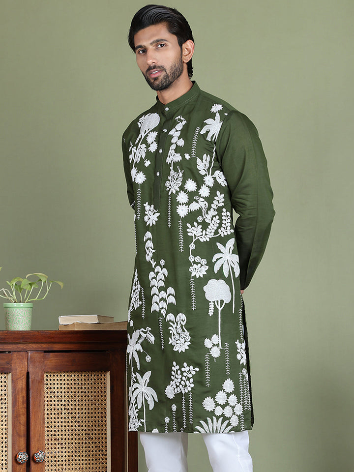 Embroidered Straight Kurtas.
