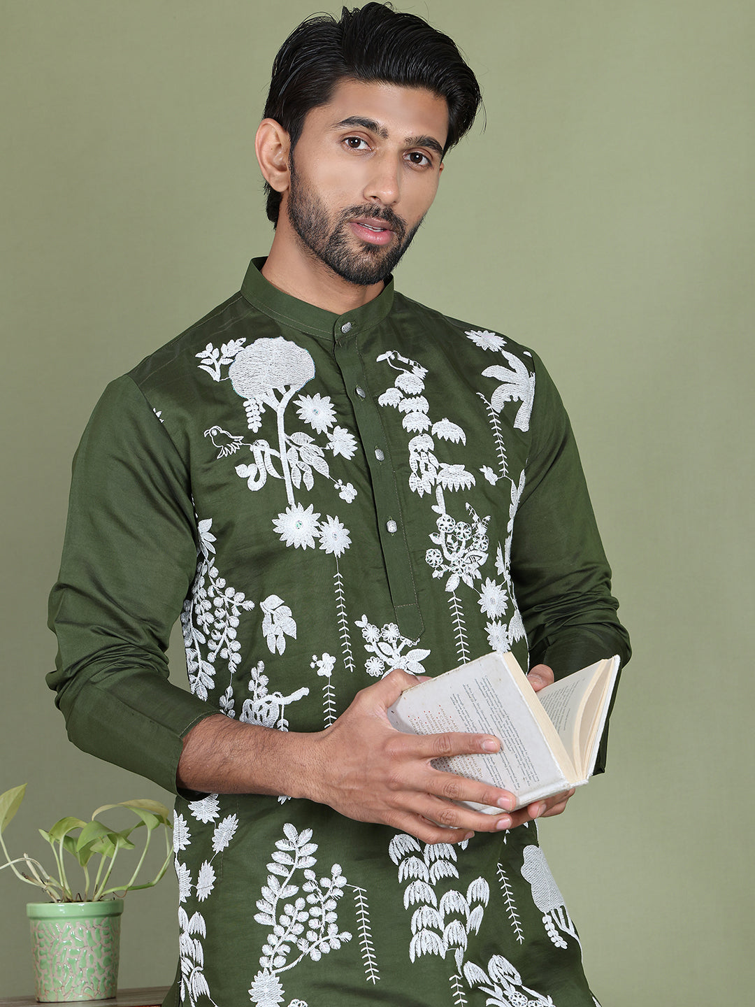 Embroidered Straight Kurtas.