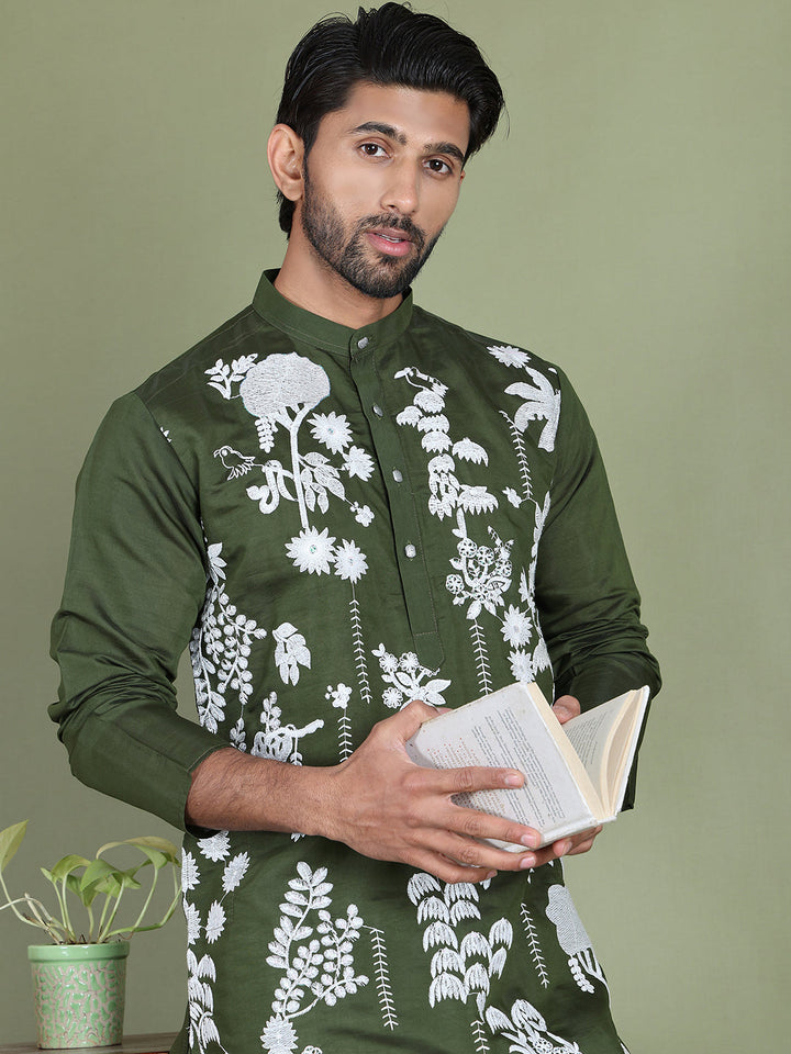 Embroidered Straight Kurtas.