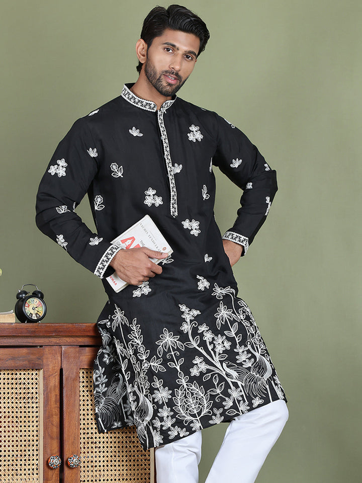 Floral Embroidered And Sequins Kurtas