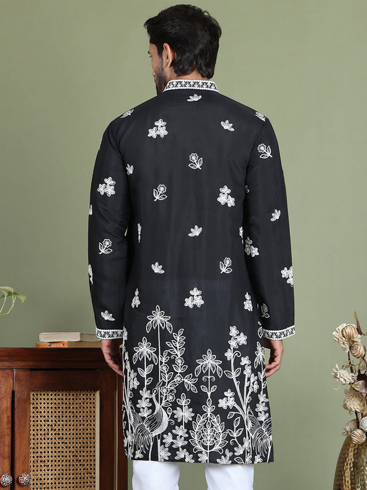 Floral Embroidered And Sequins Kurtas
