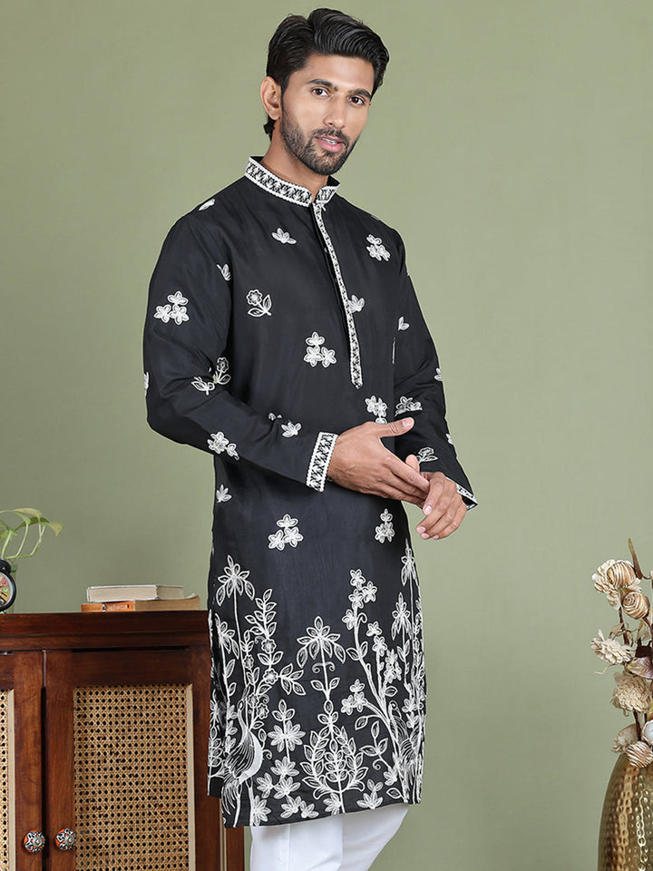 Floral Embroidered And Sequins Kurtas
