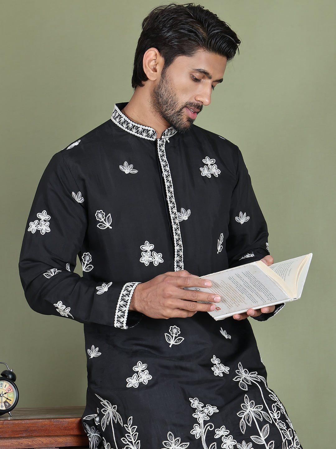 Floral Embroidered And Sequins Kurtas